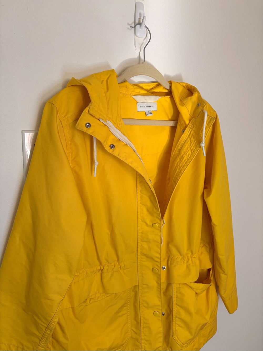 Free Assembly Yellow Hooded Trench Coat